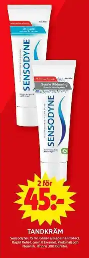 ICA Maxi SENSODYNE Tandkräm erbjuda