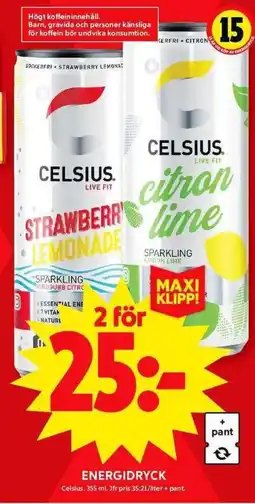 ICA Maxi CELSIUS Energidryck erbjuda