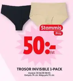 ICA Maxi Trosor invisible 1-pack erbjuda