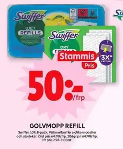 ICA Maxi SWIFFER Golvmopp refill erbjuda