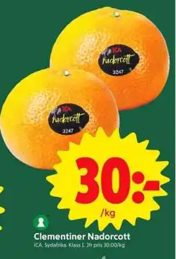 ICA Supermarket Clementiner Nadorcott erbjuda