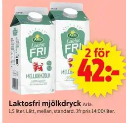 ICA Supermarket Laktosfri mjölkdryck Arla erbjuda
