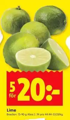 ICA Supermarket Lime erbjuda