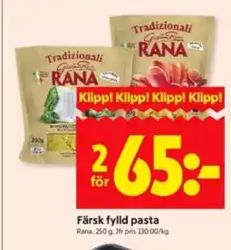 ICA Supermarket Färsk fylld pasta erbjuda