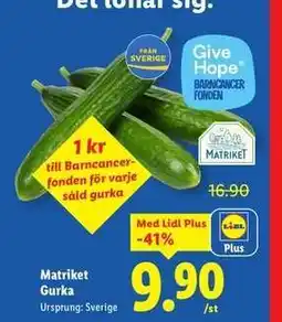 Lidl Matriket Gurka erbjuda
