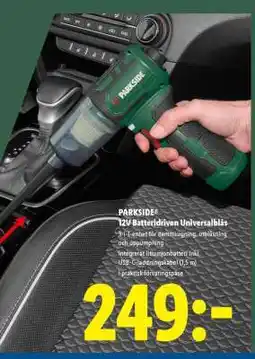 Lidl PARKSIDE 12V Batteridriven Universalblås erbjuda