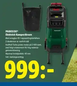 Lidl PARKSIDE Elektrisk Kompostkvarn erbjuda
