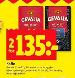 ICA Supermarket Gevalia Coffee erbjuda