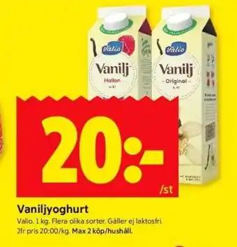 ICA Supermarket Vaniljyoghurt erbjuda