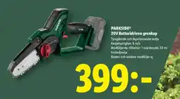 Lidl PARKSIDE 20V Batteridriven grenkap erbjuda