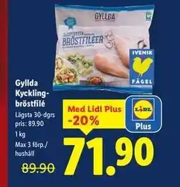 Lidl GYLLDA Kycklingbröstfilé erbjuda