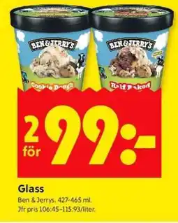 ICA Supermarket Ben & Jerry's Ice Cream erbjuda