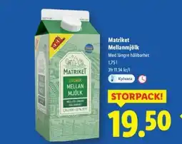 Lidl Matriket Mellanmjölk erbjuda