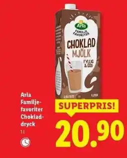 Lidl Arla Familjefavoriter Chokladdryck 1l erbjuda