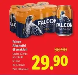 Lidl Falcon Alkoholfri öl smakfull erbjuda
