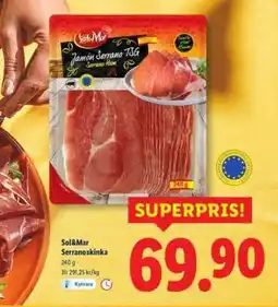 Lidl SOL & MAR Serranoskinka erbjuda