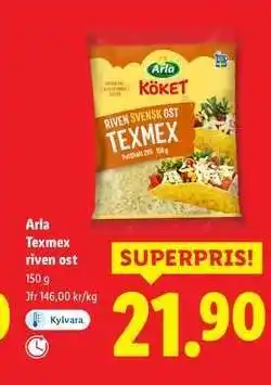 Lidl Arla Texmex riven ost erbjuda