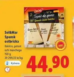 Lidl Sol&Mar Spansk ostbricka erbjuda