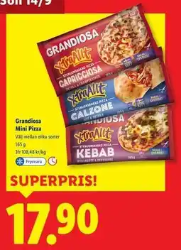 Lidl Grandiosa mini pizza erbjuda