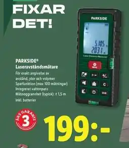 Lidl PARKSIDE Laservståndsmätare erbjuda