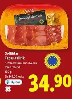 Lidl Sol&Mar Tapas-tallrik erbjuda