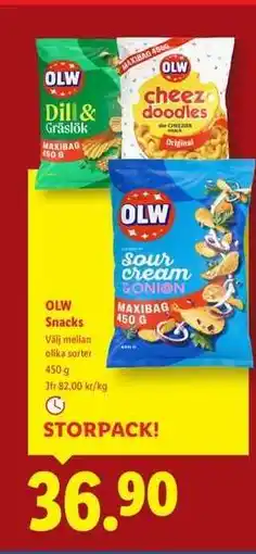 Lidl OLW snacks erbjuda