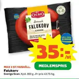 Stora Coop Falukorv erbjuda