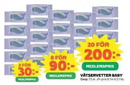 Coop Våtservetter baby erbjuda