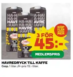 Coop HAVREDRYCK TILL KAFFE erbjuda