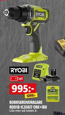 Bauhaus BORRSKRUVDRAGARE RDD18-1C20A17 ONE+18V, SEK 995 erbjuda