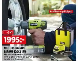 Bauhaus MUTTERDRAGARE R18IW3-120S3 18V, SEK 1995 erbjuda
