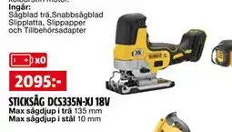 Bauhaus STICKSÅG DCS335N-XJ 18V, SEK 2095 erbjuda