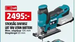Bauhaus STICKSÅG DJV185Z LXT 18V UTAN BATTERI, SEK 2495 erbjuda