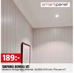 Bauhaus TAKPANEL BOMULL VIT, SEK 189 erbjuda