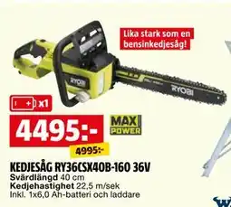 Bauhaus KEDJESÅG RY36CSX40B-160 36V, SEK 4495 erbjuda