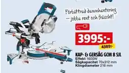 Bauhaus KAP- & GERSÅG GCM 8 SJL, SEK 3995 erbjuda