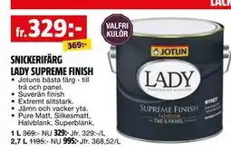 Bauhaus SNICKERIFÄRG LADY SUPREME FINISH erbjuda