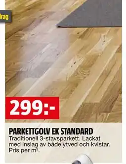 Bauhaus PARKETTGOLV EK STANDARD, SEK 299 erbjuda