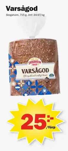 Pekås Varsågod, SEK 25 erbjuda