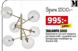 Bauhaus TAKLAMPA SOHO, SEK 995 erbjuda