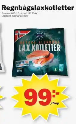 Pekås Regnbågslaxkotletter, SEK 99 erbjuda