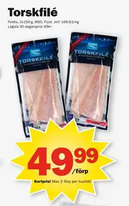 Pekås Torskfilé, Medlemspris erbjuda