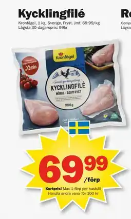 Pekås Kycklingfilé, Medlemspris erbjuda