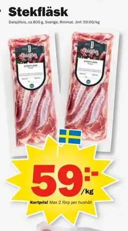 Pekås Stekfläsk, Medlemspris erbjuda