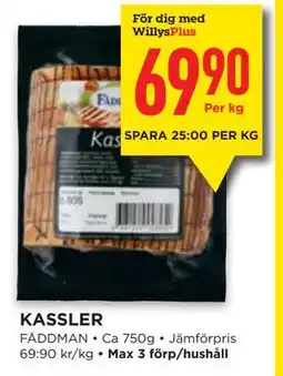 Willys KASSLER, Medlemspris erbjuda