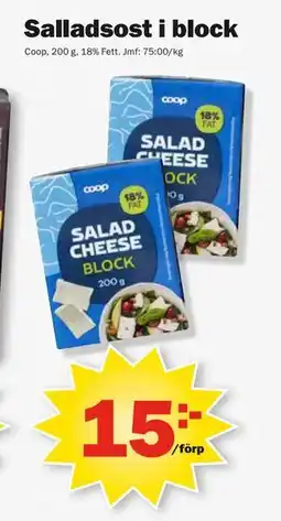 Pekås Salladsost i block, SEK 15 erbjuda