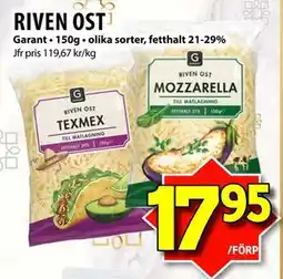 Matvärlden Tensta RIVEN OST, SEK 17.95 erbjuda