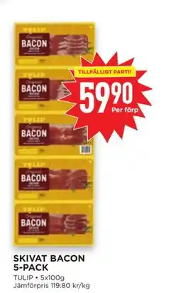 Willys SKIVAT BACON 5-PACK, SEK 59.9 erbjuda