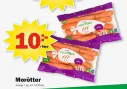 Pekås Morötter, SEK 10 erbjuda