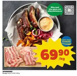 Coop Daglivs SPARERIBS, SEK 69.9 erbjuda